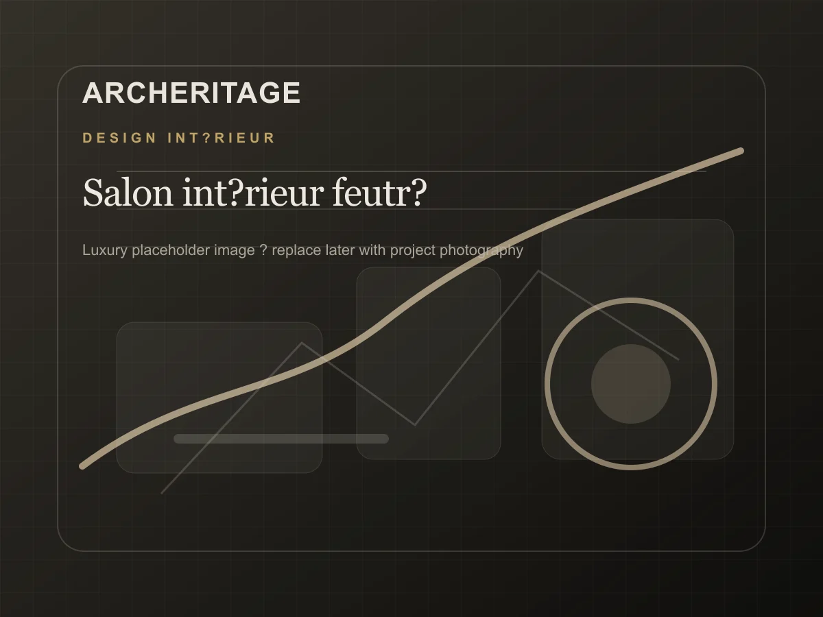 Salon intérieur moderne avec lumière chaude et matières nobles